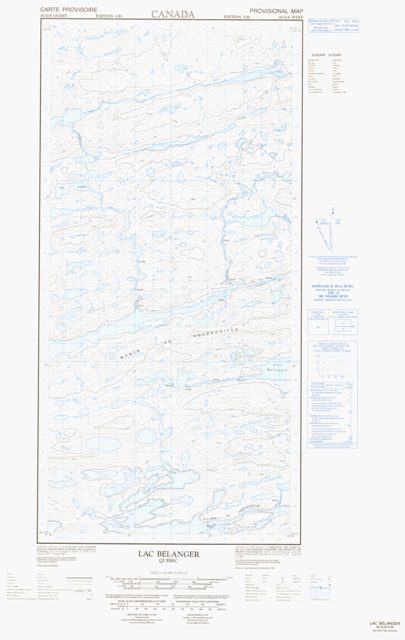 Lac Belanger Topographic Paper Map 035G06W at 1:50,000 scale