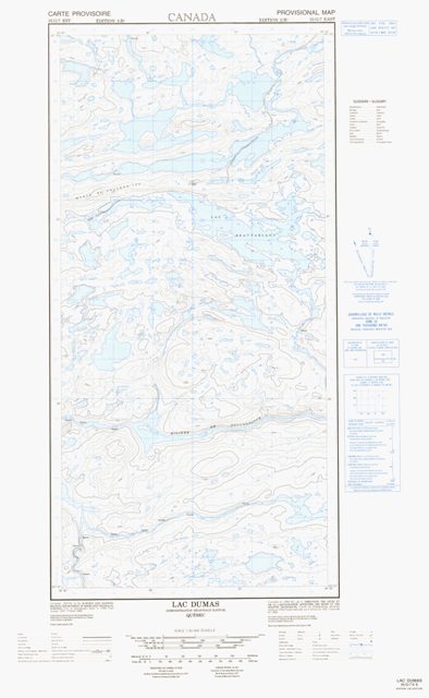 Lac Dumas Topographic Paper Map 035G07E at 1:50,000 scale