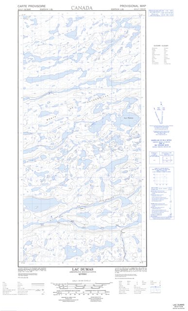 Lac Dumas Topographic Paper Map 035G07W at 1:50,000 scale