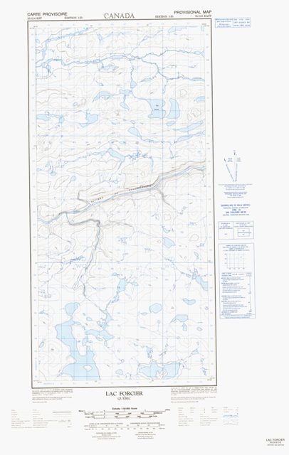 Lac Forcier Topographic Paper Map 035G08E at 1:50,000 scale