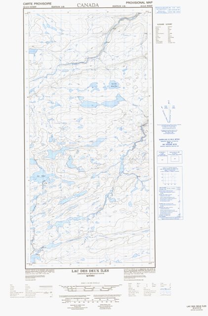 Lac Des Deux-Iles Topographic Paper Map 035G09W at 1:50,000 scale