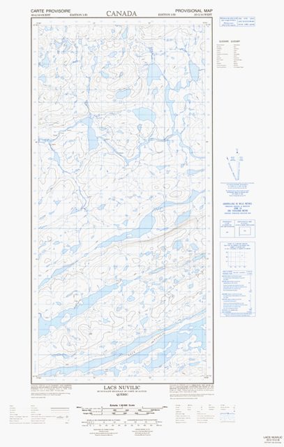Lacs Nuvilic Topographic Paper Map 035G10W at 1:50,000 scale