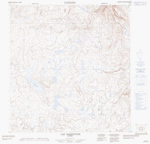 Lac Serpentine Topographic Paper Map 035G15 at 1:50,000 scale