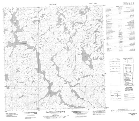 Lac Nallusarqituq Topographic Paper Map 035H03 at 1:50,000 scale