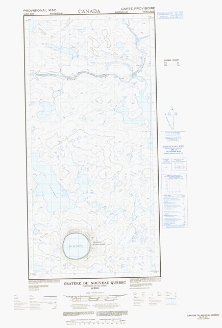 Cratere Du Nouveau-Quebec Topographic Paper Map 035H05E at 1:50,000 scale