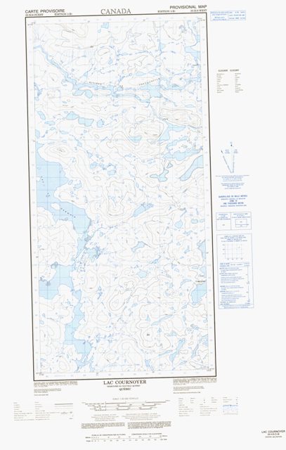 Lac Cournoyer Topographic Paper Map 035H06W at 1:50,000 scale
