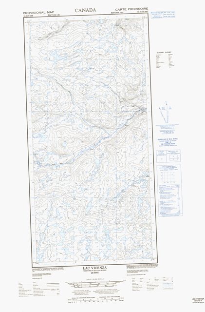 Lac Vicenza Topographic Paper Map 035H07E at 1:50,000 scale