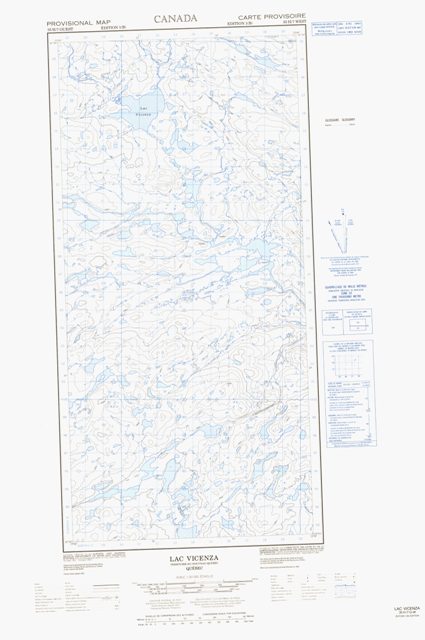 Lac Vicenza Topographic Paper Map 035H07W at 1:50,000 scale