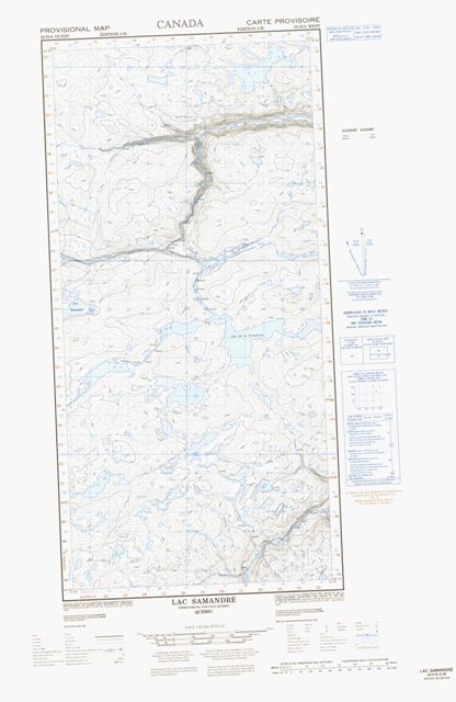 Lac Samandre Topographic Paper Map 035H08W at 1:50,000 scale