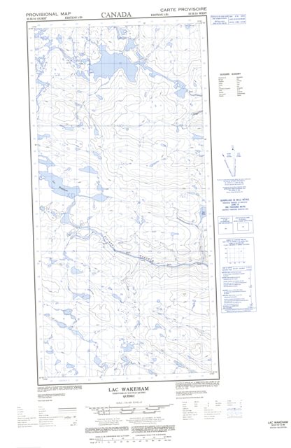 Lac Wakeham Topographic Paper Map 035H10W at 1:50,000 scale