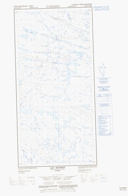 Lac Rinfret Topographic Paper Map 035H11E at 1:50,000 scale