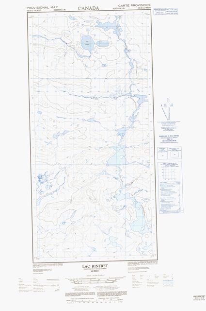 Lac Rinfret Topographic Paper Map 035H11W at 1:50,000 scale