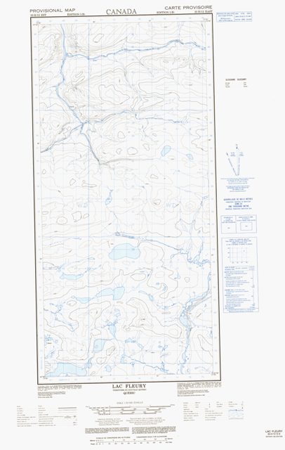 Lac Fleury Topographic Paper Map 035H12E at 1:50,000 scale