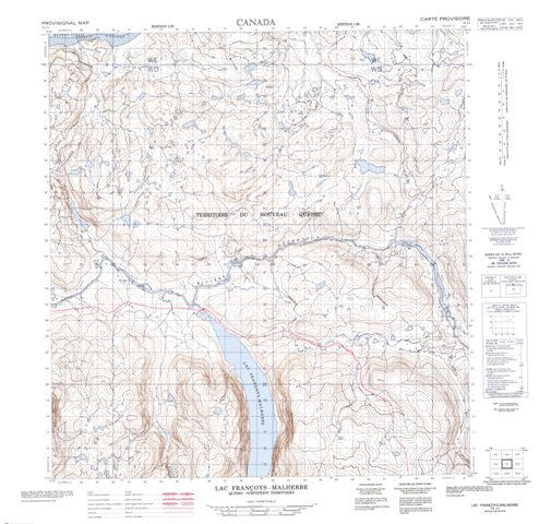 Lac Francoys-Malherbe Topographic Paper Map 035J01 at 1:50,000 scale