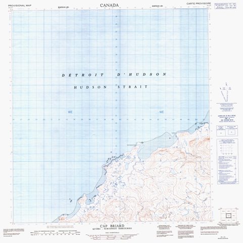 Cap Briard Topographic Paper Map 035J08 at 1:50,000 scale