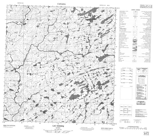 Lac Sirmiq Topographic Paper Map 035K02 at 1:50,000 scale