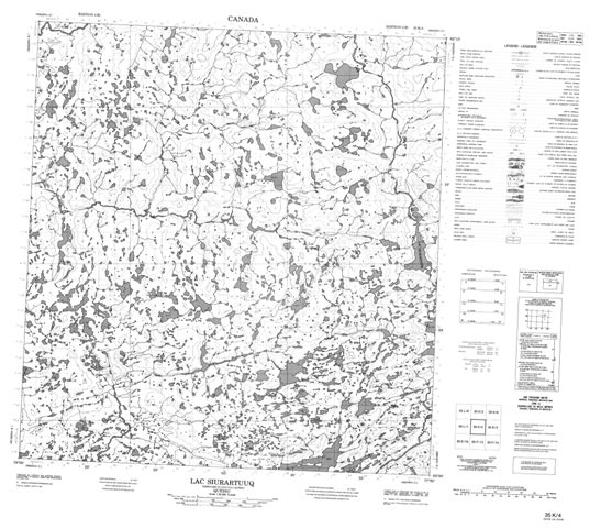 Lac Siurartuuq Topographic Paper Map 035K04 at 1:50,000 scale