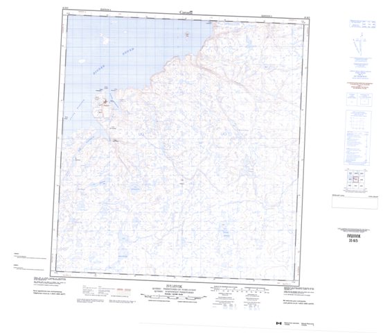Ivujivik Topographic Paper Map 035K05 at 1:50,000 scale