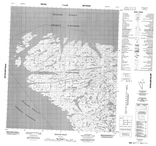 Edaloh Inlet Topographic Paper Map 035N11 at 1:50,000 scale