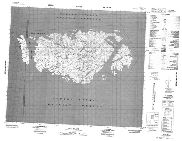 Mill Island Topographic Paper Map 035N13 at 1:50,000 scale