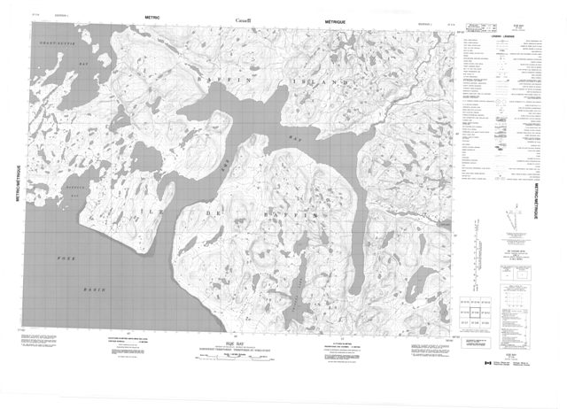 Eqe Bay Topographic Paper Map 037C09 at 1:50,000 scale