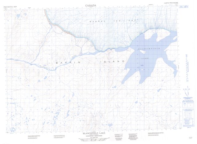 Blanchfield Lake Topographic Paper Map 037D10 at 1:50,000 scale