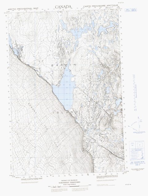 No Title Topographic Paper Map 037E01W at 1:50,000 scale