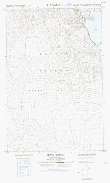 Lewis Glacier Topographic Paper Map 037E06E at 1:50,000 scale