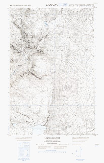 Lewis Glacier Topographic Paper Map 037E06W at 1:50,000 scale