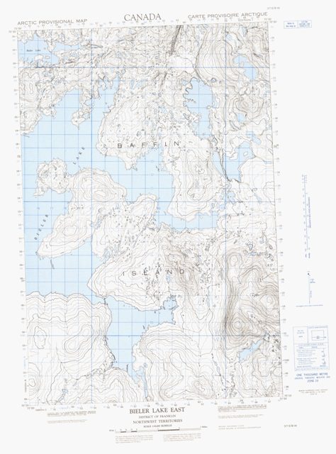 Bieler Lake East Topographic Paper Map 037E08W at 1:50,000 scale