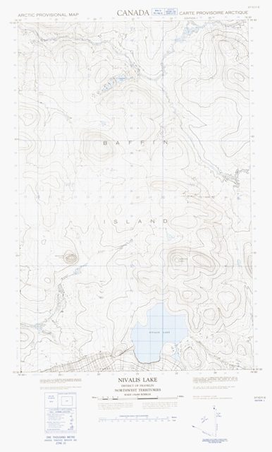 Nivalis Lake Topographic Paper Map 037E11E at 1:50,000 scale