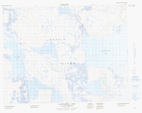 Inuktorfik Lake Topographic Paper Map 037G04 at 1:50,000 scale