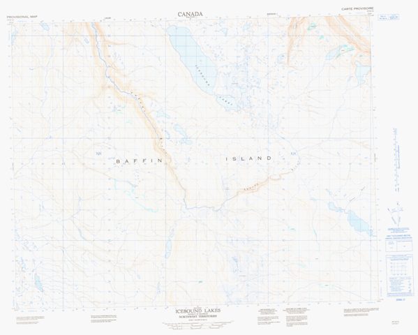 Icebound Lakes Topographic Paper Map 037G12 at 1:50,000 scale