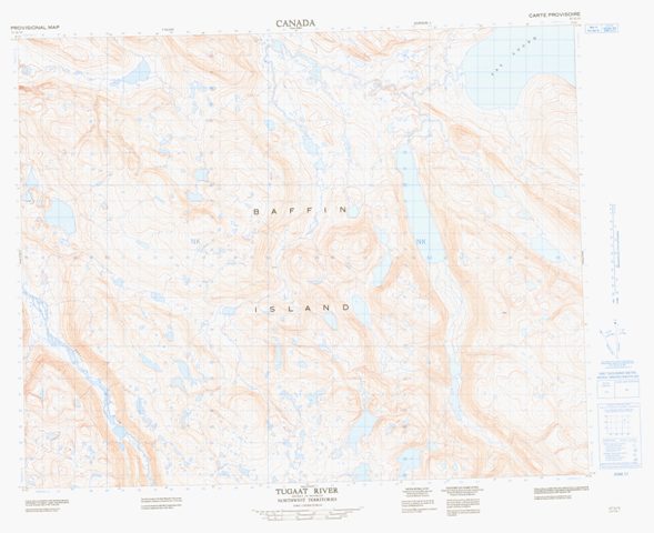Tugaat River Topographic Paper Map 037G13 at 1:50,000 scale