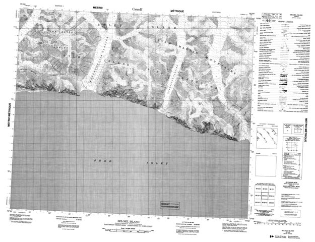 Beloeil Island Topographic Paper Map 038B15 at 1:50,000 scale