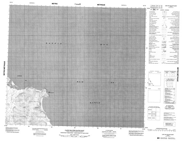 Cape Walter Bathurst Topographic Paper Map 038C08 at 1:50,000 scale