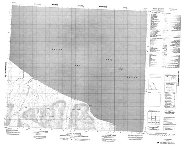 Cape Fanshawe Topographic Paper Map 038C10 at 1:50,000 scale