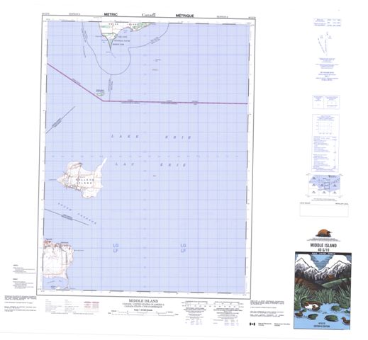 Middle Island Topographic Paper Map 040G10 at 1:50,000 scale