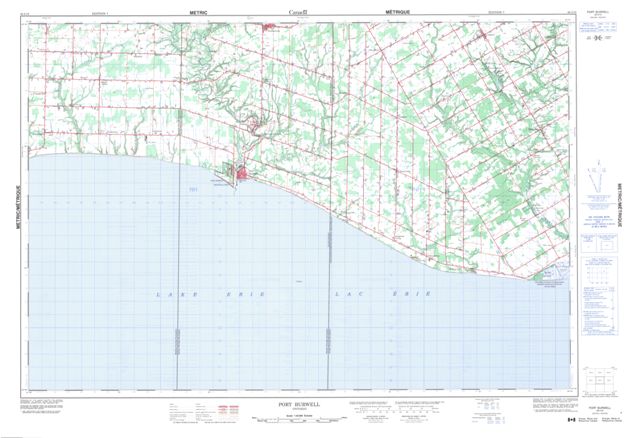 Port Burwell Topographic Paper Map 040I10 at 1:50,000 scale