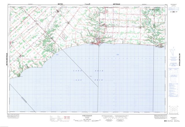 Port Stanley Topographic Paper Map 040I11 at 1:50,000 scale