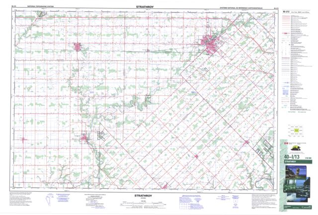 Strathroy Topographic Paper Map 040I13 at 1:50,000 scale