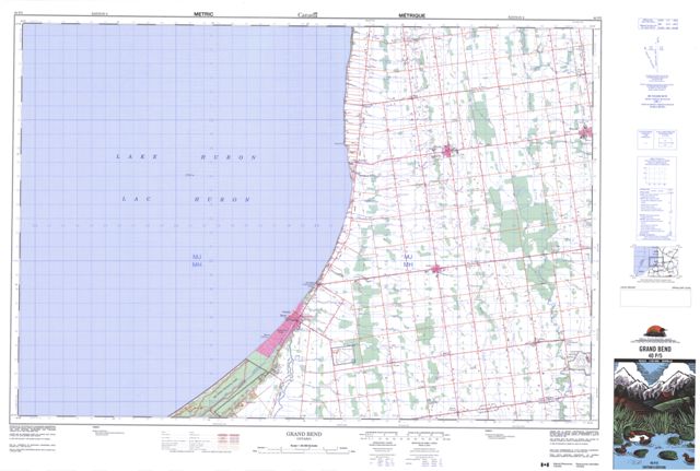 Grand Bend Topographic Paper Map 040P05 at 1:50,000 scale