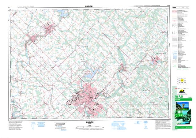 Guelph Topographic Paper Map 040P09 at 1:50,000 scale