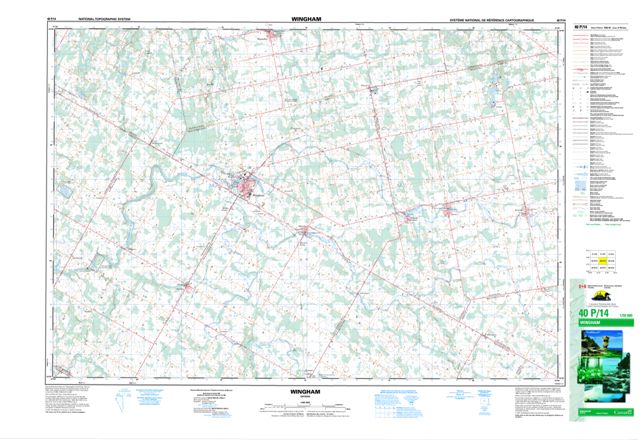 Wingham Topographic Paper Map 040P14 at 1:50,000 scale