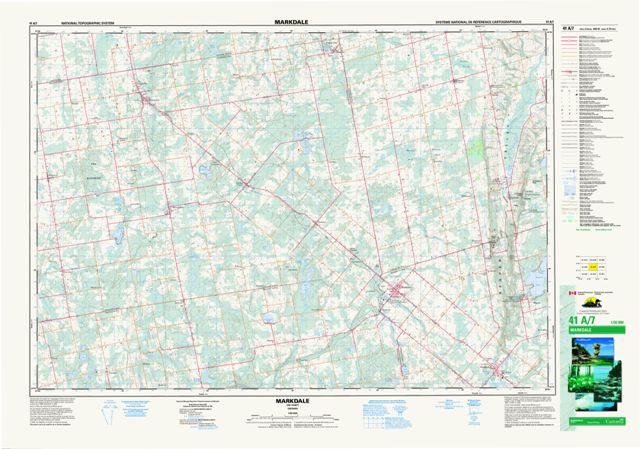 Markdale Topographic Paper Map 041A07 at 1:50,000 scale