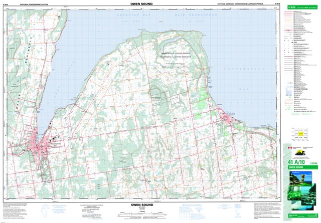Owen Sound Topographic Paper Map 041A10 at 1:50,000 scale
