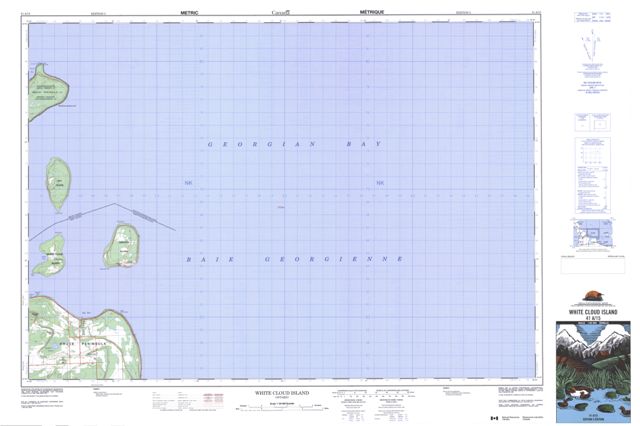 White Cloud Island Topographic Paper Map 041A15 at 1:50,000 scale