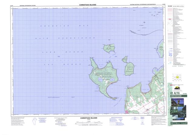 Christian Island Topographic Paper Map 041A16 at 1:50,000 scale