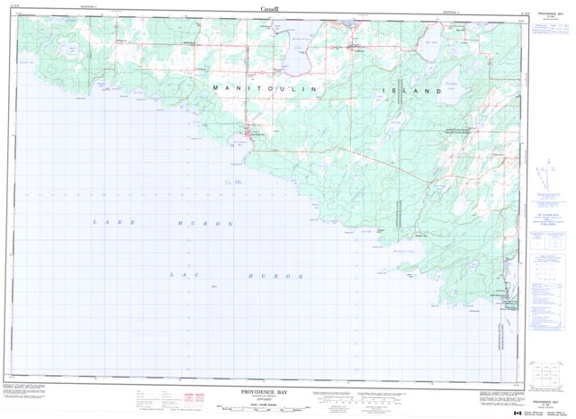 Providence Bay Topographic Paper Map 041G09 at 1:50,000 scale
