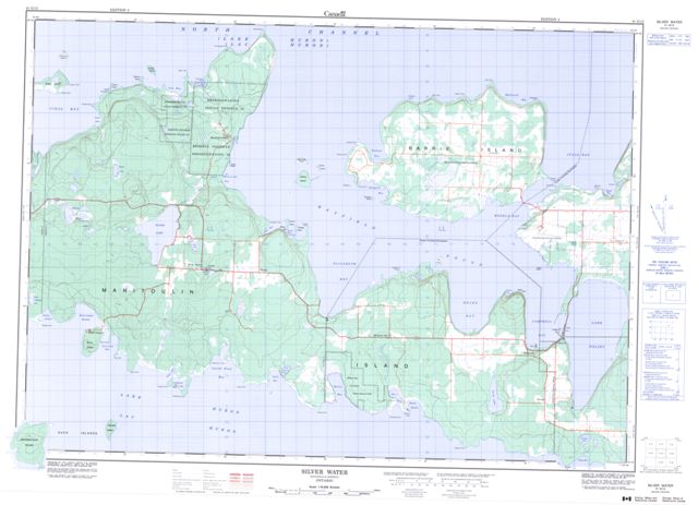 Silver Water Topographic Paper Map 041G15 at 1:50,000 scale